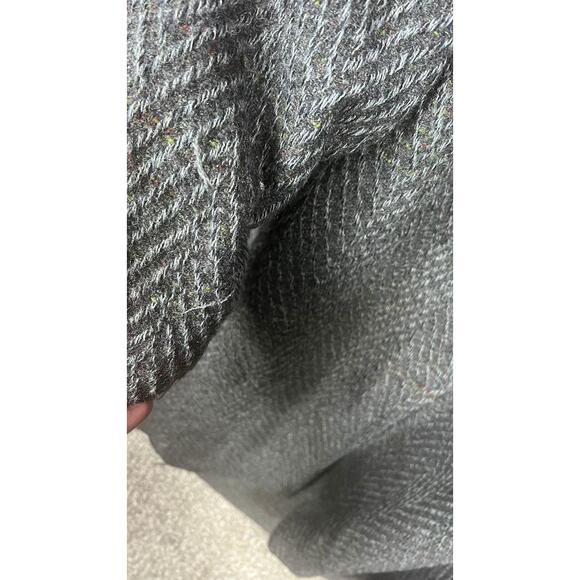 VTG Neiman Marcus Coat Mens Size 48 Wool Herringbone Italian Made Overcoat 90s - Picture 12 of 15